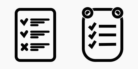 Icon list or roster, schedule, register. Stock Illustration