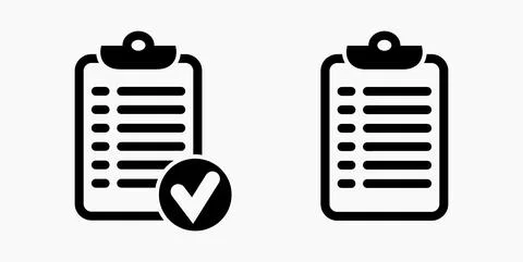 Icon list or roster, schedule, register. Stock Illustration