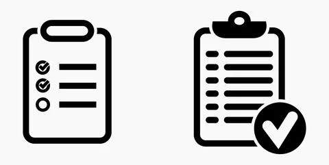 Icon list or roster, schedule, register. Stock Illustration