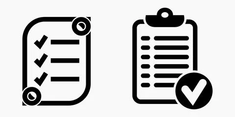 Icon list or roster, schedule, register. Stock Illustration