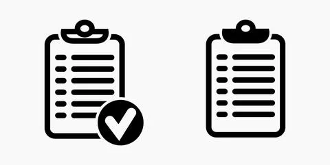 Icon list or roster, schedule, register. Stock Illustration