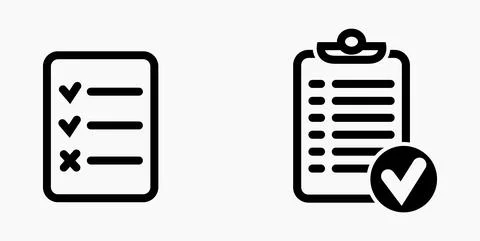 Icon list or roster, schedule, register. Stock Illustration