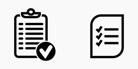Icon list or roster, schedule, register. Stock Illustration