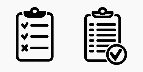 Icon list or roster, schedule, register. Stock Illustration