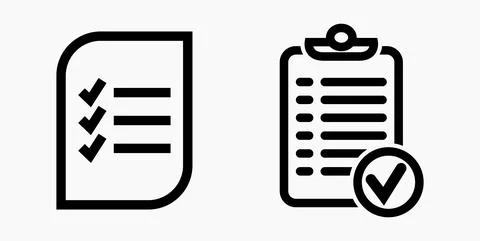 Icon list or roster, schedule, register. Stock Illustration