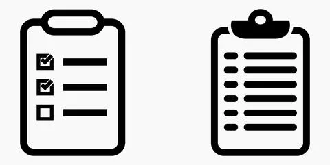Icon list or roster, schedule, register. Stock Illustration