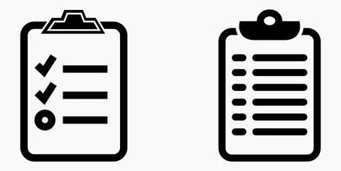 Icon list or roster, schedule, register. Stock Illustration
