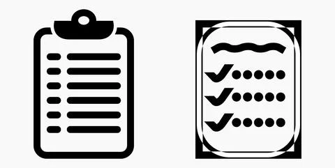 Icon list or roster, schedule, register. Stock Illustration