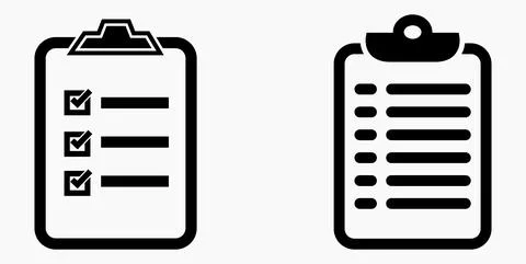 Icon list or roster, schedule, register. Stock Illustration
