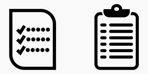 Icon list or roster, schedule, register. Stock Illustration