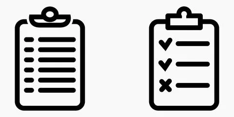 Icon list or roster, schedule, register. Stock Illustration