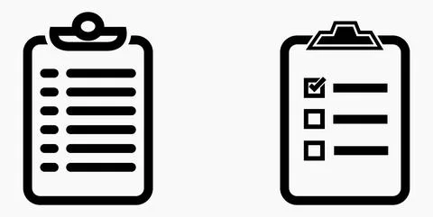 Icon list or roster, schedule, register. Stock Illustration