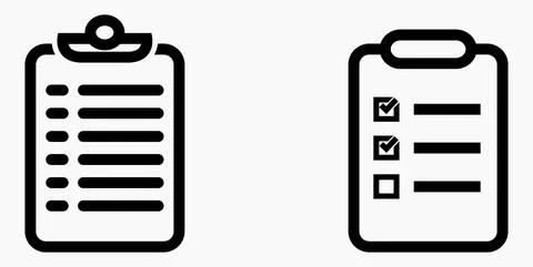 Icon list or roster, schedule, register. Stock Illustration