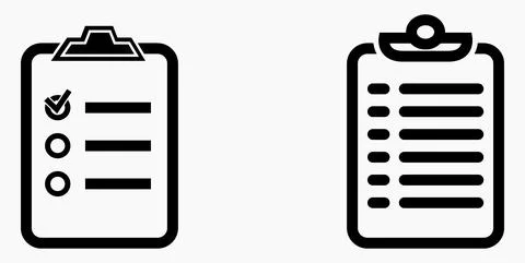 Icon list or roster, schedule, register. Stock Illustration