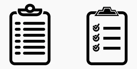 Icon list or roster, schedule, register. Stock Illustration