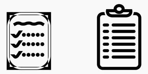 Icon list or roster, schedule, register. Stock Illustration