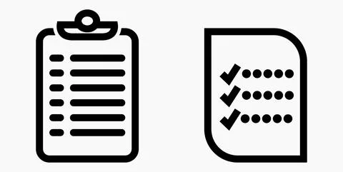Icon list or roster, schedule, register. Stock Illustration