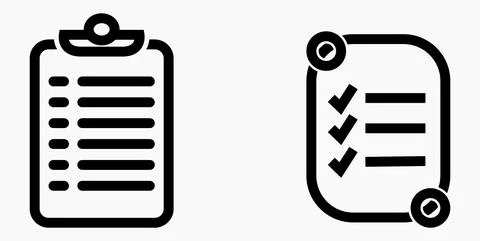 Icon list or roster, schedule, register. Stock Illustration