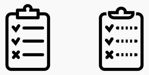 Icon list or roster, schedule, register. Stock Illustration