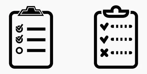 Icon list or roster, schedule, register. Illustrazione stock