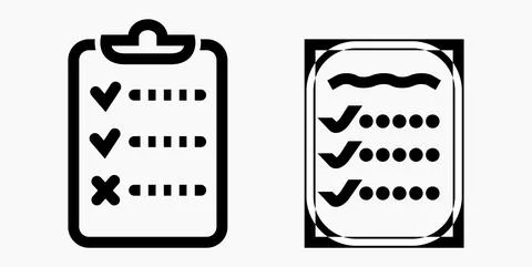 Icon list or roster, schedule, register. Stock Illustration