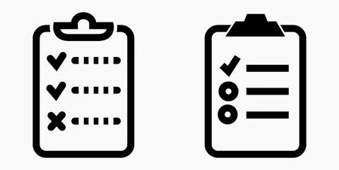 Icon list or roster, schedule, register. Stock Illustration