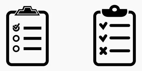 Icon list or roster, schedule, register. Stock Illustration