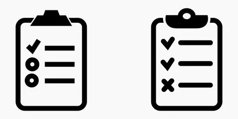 Icon list or roster, schedule, register. Stock Illustration