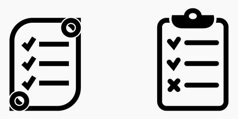 Icon list or roster, schedule, register. Stock Illustration
