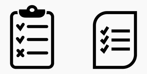 Icon list or roster, schedule, register. Stock Illustration