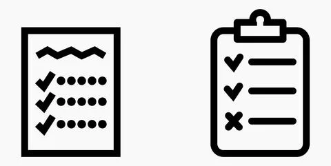 Icon list or roster, schedule, register. Stock Illustration