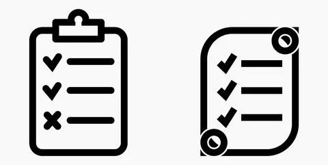 Icon list or roster, schedule, register. Stock Illustration