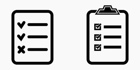 Icon list or roster, schedule, register. Stock Illustration