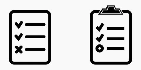 Icon list or roster, schedule, register. Stock Illustration