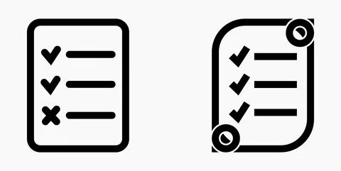 Icon list or roster, schedule, register. Stock Illustration