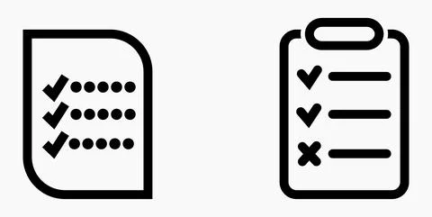 Icon list or roster, schedule, register. Stock Illustration
