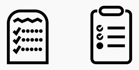 Icon list or roster, schedule, register. Stock Illustration