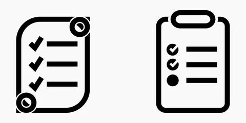 Icon list or roster, schedule, register. Stock Illustration