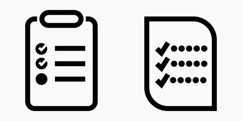 Icon list or roster, schedule, register. Stock Illustration