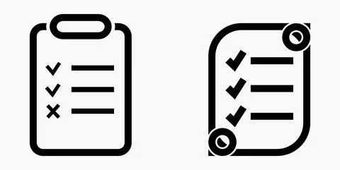 Icon list or roster, schedule, register. Stock Illustration