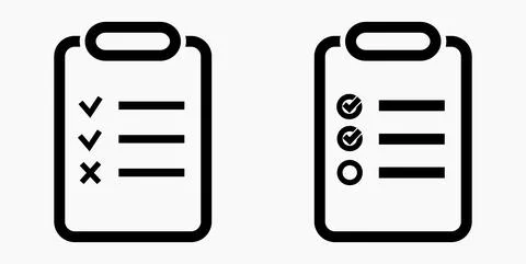 Icon list or roster, schedule, register. Stock Illustration