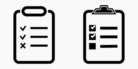 Icon list or roster, schedule, register. Stock Illustration