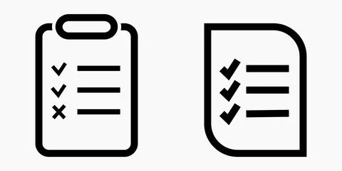 Icon list or roster, schedule, register. Stock Illustration