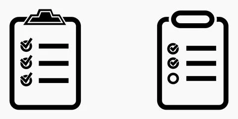 Icon list or roster, schedule, register. Stock Illustration