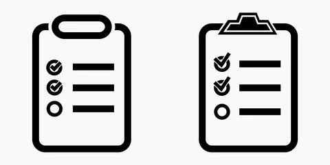 Icon list or roster, schedule, register. Stock Illustration
