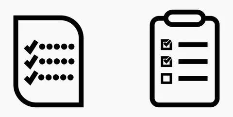 Icon list or roster, schedule, register. Stock Illustration