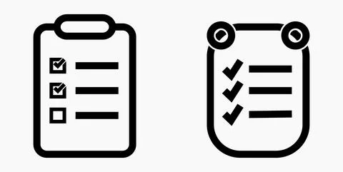 Icon list or roster, schedule, register. Stock Illustration