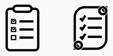 Icon list or roster, schedule, register. Stock Illustration
