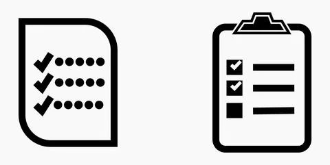 Icon list or roster, schedule, register. Stock Illustration