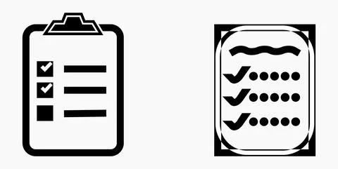 Icon list or roster, schedule, register. Stock Illustration